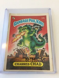 Topps 1985 Garbage Pail Kids Charred Chad - 54a Kostenloser Versand! - Bild 1 von 5