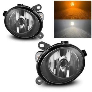 Pair LED Amber Front Fog Lamps w/White Running Light For Audi A6 C6 2005-2008 - Picture 1 of 6