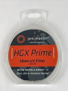 ProMaster #6711 58mm HGX Prime UV Filter w/Repellamax Japan New In Box - Picture 1 of 5