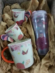 2014 Starbucks Spring Butterfly 1 Tasse 2 Demimugs 1 SLL Tumbler SET _ EMS - Bild 1 von 9