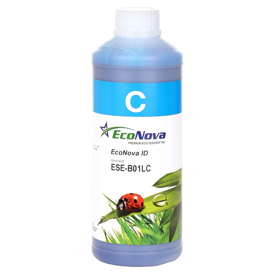Compatible Bulk Eco Solvent Ink for Roland Eco Sol Max, Cyan 1 liter - Image 1 of 1