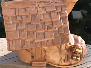 Vintage OLD WOMAN WHO LIVED IN A SHOE Mid Century COOKIE JAR - Picture 1 of 12