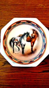 BRADFORD EXCHANGE HORSE PLATE Desert Rhythms Collection, "Wilderness Whispers" - Picture 1 of 4