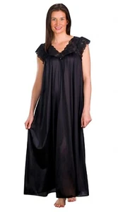 Shadowline Long Lace Cap Sleeve Nightgown - 32737 - Picture 1 of 8