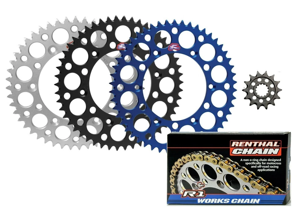 Renthal Ultralight front & rear Sprocket & R1 MX Works chain for Yamaha YZ450F - Image 1 of 1