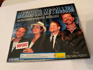 New Maximum Metallica Unauthorised Biography Collectible CD 8 Songs Mini Poster - Foto 1 di 10