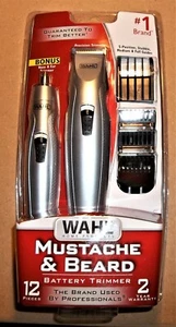 Wahl Mustache & Beard Battery Trimmer Combo Kit 05606-420 Brand New Sealed - Picture 1 of 4