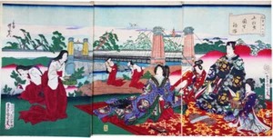 Higashi Genjinouchi estampado en madera de color - Imagen 1 de 1