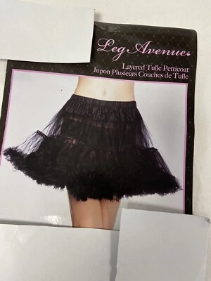 Enagua negra corta sexy enagua de tul en capas de Leg Avenue Foto 1 de 2