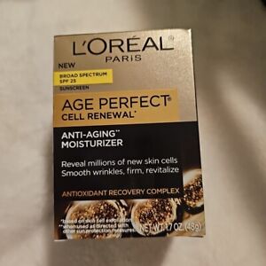L'Oreal Paris Age Perfect Cell Renewal Anti-Aging Moisturizer SPF 25 EXP 12/2024