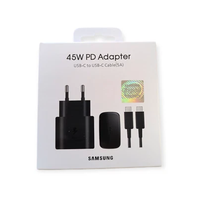 CARICABATTERIE SAMSUNG CARICATORE ORIGINALE 45W FAST CHARGE TYPE-C mpn EP-TA845X - Image 1 of 4