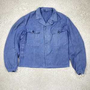 Chaqueta vaquera de trabajo francesa vintage años 60 camisa Lutteurs Sanfor talla L - Imagen 1 de 12