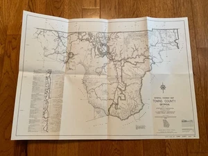1972 Mappa generale dell'autostrada della contea di Towns, Georgia - Foto 1 di 9