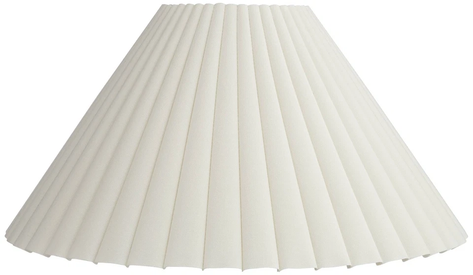 Lamp Shade Large Empire Box Pleated 7" Top x 20.5" Bottom x 10.75" H (Spider) - Image 1 of 4