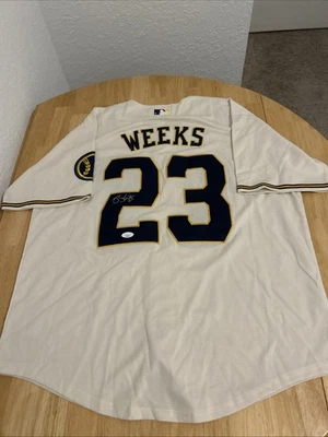 Rickie Weeks Jr. Milwaukee Brewers Autographed Jersey JSA Certified - Image 1 of 4