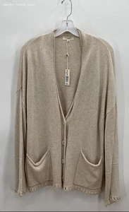 NWT Max Studio Women's Beige Crochet Trim Cardigan - Size M - Bild 1 von 6