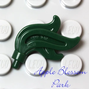 NUEVO Lego Minifigura Pluma VERDE OSCURO PLUMA Castillo Caballero Rey Casco Armadura Bandera - Imagen 1 de 3