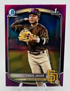2025 Bowman ISMAEL JAVIER 1° rifrattore fucsia #158/199 Padres Prospect - Foto 1 di 3