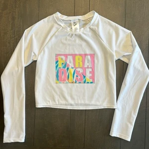 Art Class Girls Swim Shirt.Size Extra Large white Beach Long Sleeve Rash Guard - Picture 1 of 6