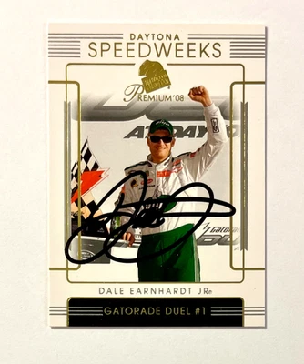 Dale Earnhardt Jr. NASCAR 2008 Press Pass Premium #51 Autographed Signed - Image 1 of 3