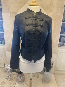 White House Black Market Size 8 Bolero Tuxedo Fit Jacket Black Long Sleeve - Picture 1 of 11