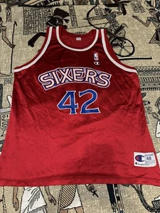 VTG Philadelphia 76ers Sixers JERRY STACKHOUSE Champion Jersey #42 Men’s Size 48 - Picture 1 of 6