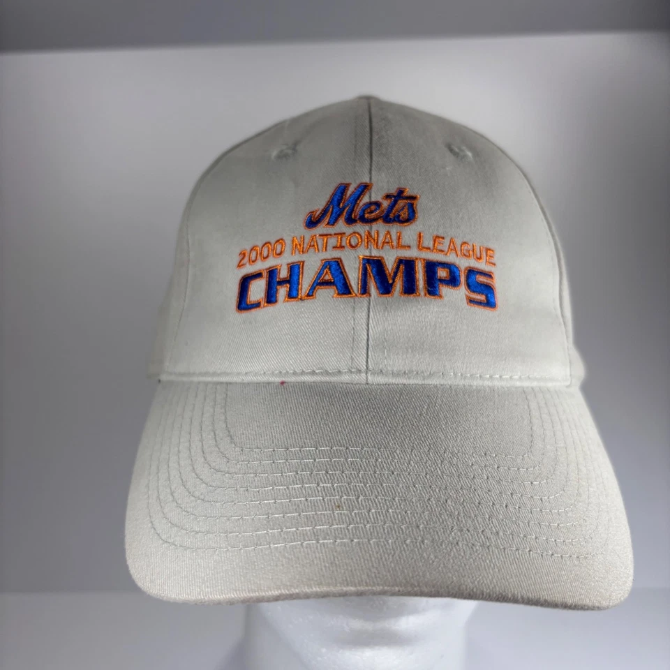 Gorra de béisbol New York Mets 2000 NL Champs beige bordada Fox Sports OS Foto 1 de 4