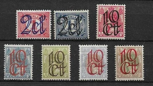 Netherlands 1923 Surcharged issues set  MH - Picture 1 of 2