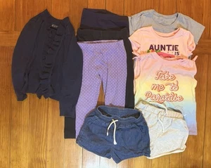 Lot Of 4T Girls Mix Shorts Leggings Shirts Cardigan Aunt Nike - Picture 1 of 5
