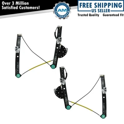 Power Window Regulator Front Sedan Pair for BMW 320i 323i 325i 325Xi 328i 330i - Image 1 of 4