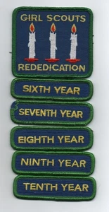 Pfadfinder Umwidmung Aufnäher + 5 Jahre Streifen, Girl Scout of America - Bild 1 von 1
