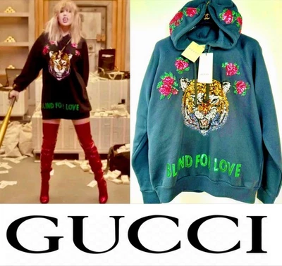 NUEVO CON ETIQUETAS Gucci Taylor Swift Sudadera 42 44 46 Top Sudadera con Capucha Vestido TLOAS Showgirl S M L Foto 1 de 4