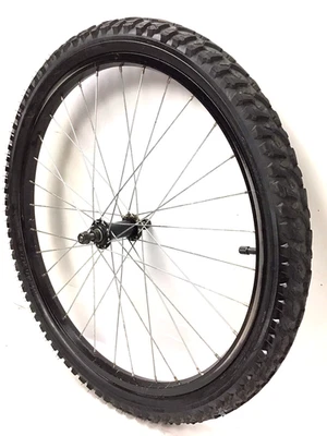 24" Bicycle Front Alloy Wheel Black with 1.95" Tire Junior Mountain Bike #H49 - Image 1 of 3