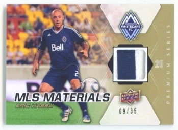 ERIC HASSLI "2 COLOR PATCH CARD #09/35" UD MLS SOCCER 2012 - Image 1 of 1