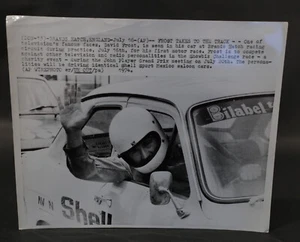 David Frost at Brands Hatch racing circuit Press Photograph 8x10, b/w - Picture 1 of 1