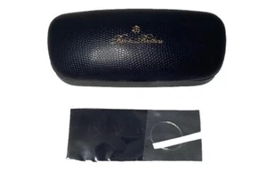 NEW Brooks Brothers Blue Hard Clamshell Sunglasses Case & Cloth - Picture 1 of 5