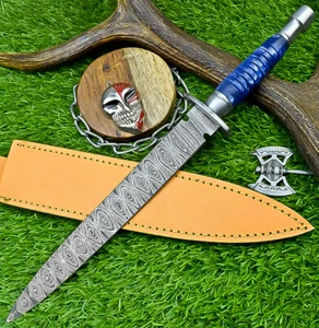 Custom Handmade Damascus Bowie Knife Dagger knife - RESIN HANDLE, UN-8388 - Picture 1 of 11