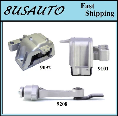 3 PIEZAS MONTAJE MOTOR Y TRANSMISIÓN APTO PARA VOLKSWAGEN JETTA 1999-2003, GOLF 1,9 L DIÉSEL Y 2,0 L Foto 1 de 4