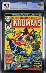 THE INHUMANS #1 (1975) CGC 9.2 BLASTAAR APPEARANCE - Picture 1 of 2