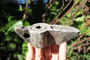 Bizantino tardío - Lámpara de aceite de piedra tallada a mano islámica temprana - alrededor del año 1000 dC - Imagen 1 de 7