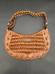 Isabella Fiore braune gewebte Hobo-Schultertasche aus Leder - Bild 1 von 23