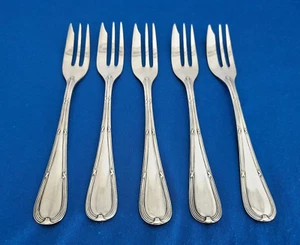 Wellner Kreuzband  Besteck 5 Kuchengabeln ca. 15 cm versilbert Art. 1297/06.24 - Picture 1 of 3