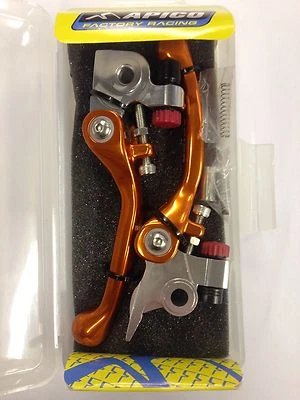 APICO KTM SXF 450 EXC-F 450 2014-2025 FLEXI FLEXIBLE LEVER LEVERS SET ORANGE