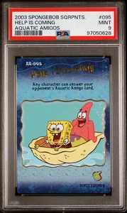 2003 Spongebob Squarepants Aquatic Amigos Help is Coming ULTRA RARE PSA 9 AA-095 - Picture 1 of 2