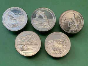 2014 S  GEM PROOF LIKE 5 QUARTER SET - AMERICA THE BEAUTIFUL - Picture 1 of 4