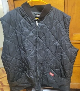 Dickies Diamond Quilted Vest Men's 2XL Black Sleeveless Worker Jacket - Picture 1 of 3