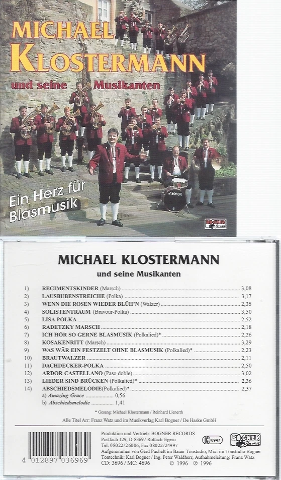 CD--MICHAEL KLOSTERMANN--EIN HERZ FUER BLASMUSIK - Bild 1 von 1