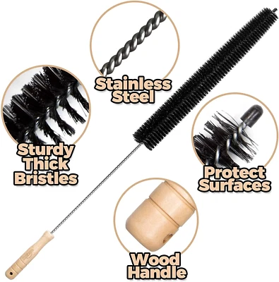 Cepillo limpiador trampa pelusa secadora de ropa, cepillo bobina flexible para refrigerador Foto 1 de 4