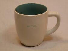 Rae Dunn BE YOU Ceramic Coffee Cup Mug White Blue Magenta Artisan Collection