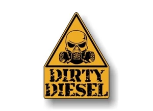 CAUTION Dirty Diesel 7" Decal Warning Fuel EcoDiesel Vinyl Sticker - Imagen 1 de 6